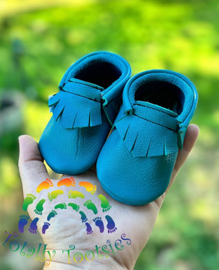 Leather Moccasins Size 6-9m-Ready to ship