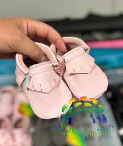 Leather Moccasins Size 3-6m-Ready to ship